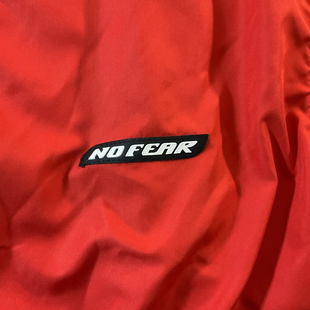 Vintage No‎ Fear Vest Y2K Moto Red Black Zip Up Mens XL Gorpcore Skate - Picture 5 of 6